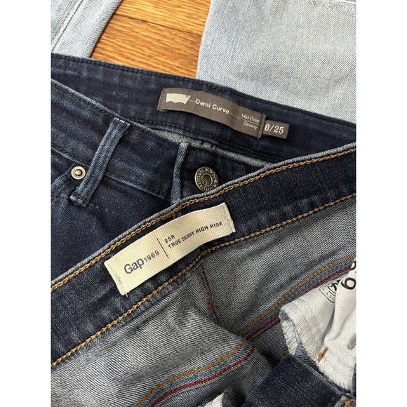 American Eagle Jeans Jeggings Womens Size 00 0 24-25” Waist Lot 12 Shorts Pants - Picture 9 of 15